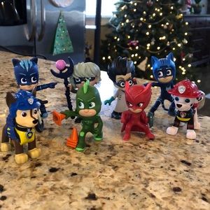 PJ Mask and Paw Patrol figure bundle